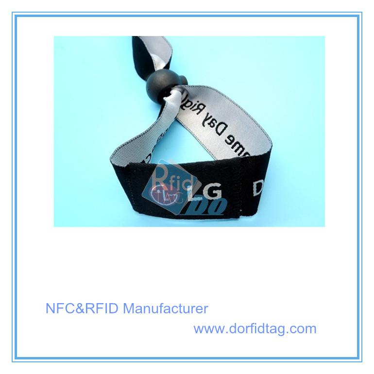 ticketing NFC based identification ICODE SLI RFID textile wristband